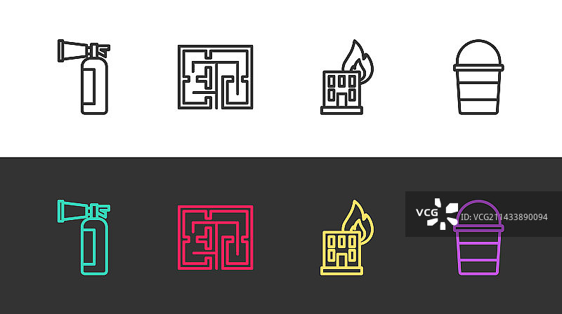 灭火器疏散计划图片素材