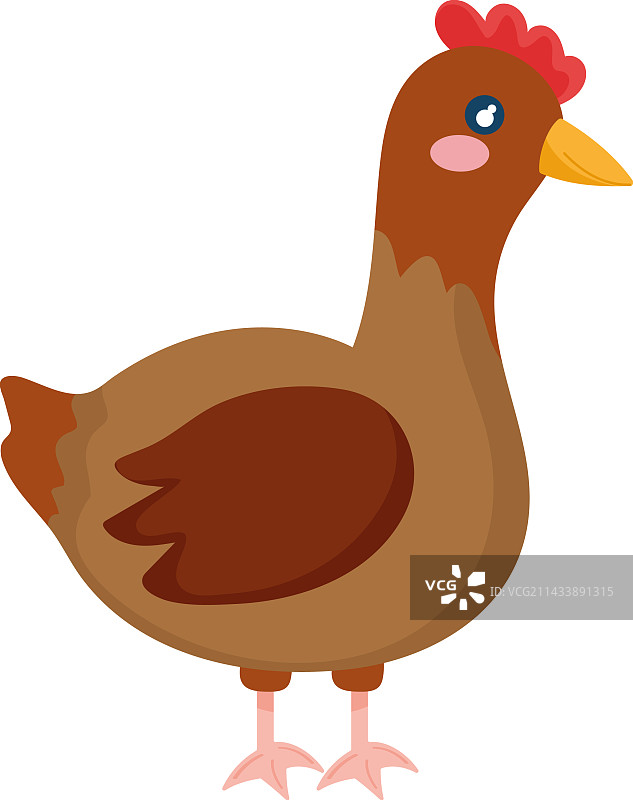 卡通农场动物母鸡图片素材