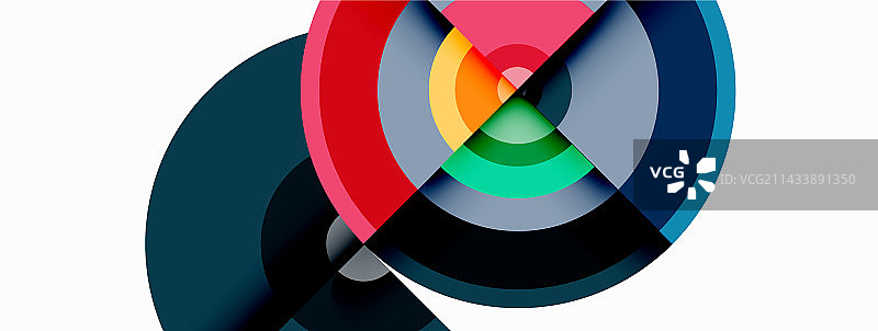 圆形新潮的最小几何抽象图片素材