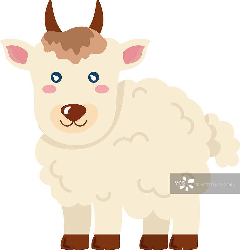 山羊卡通农场动物图片素材