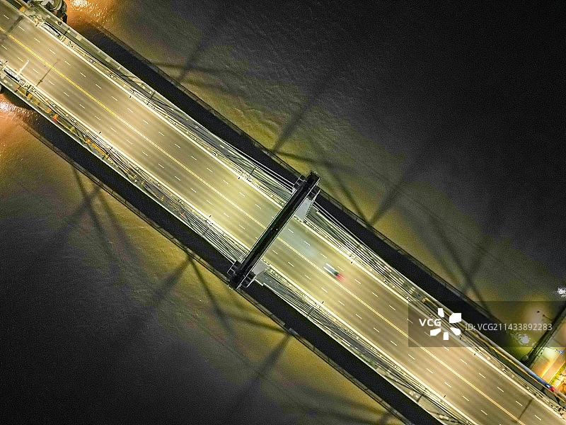 跨江大桥夜景图片素材
