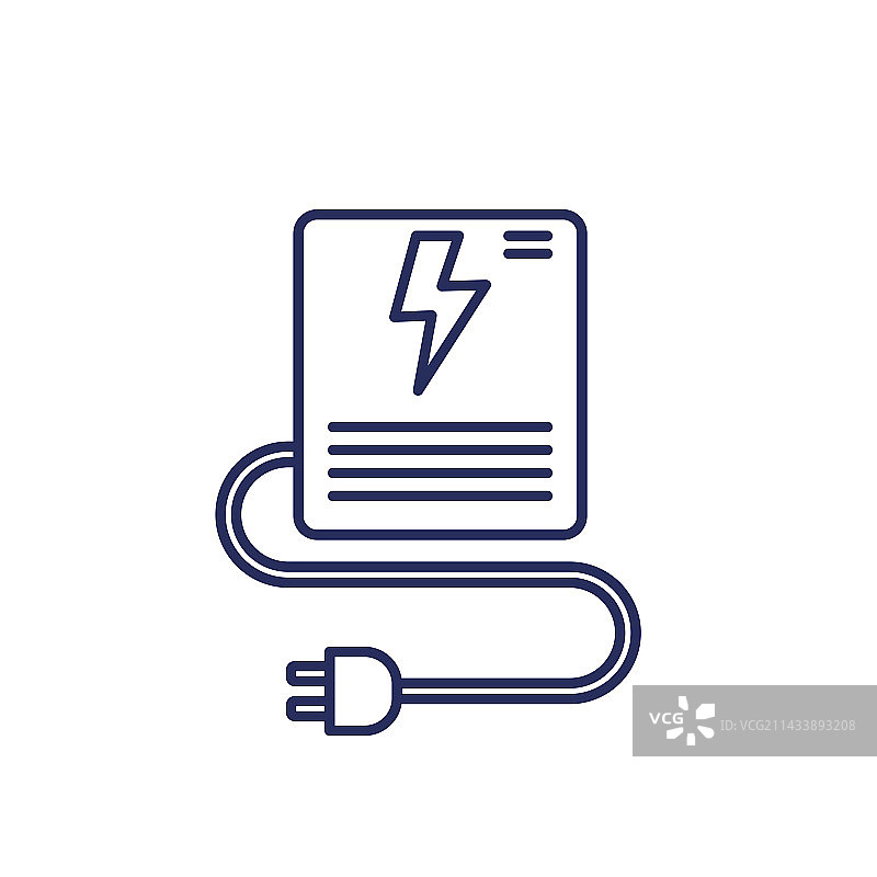 UPS不间断电源线性图标图片素材