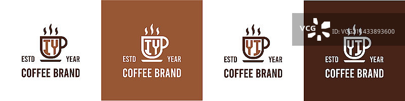 IY和YI咖啡厅标志图片素材