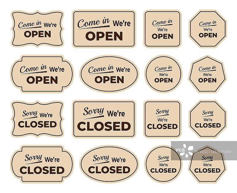 开门关门标志牌合集图片素材