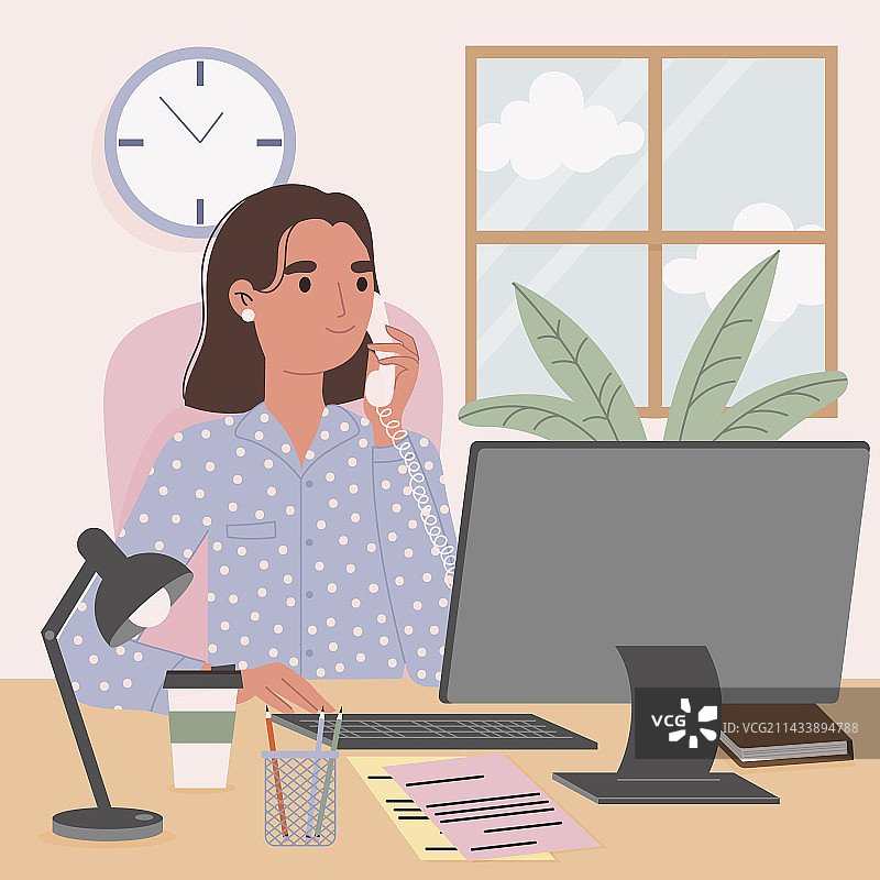 扁平风秘书节庆祝图片素材