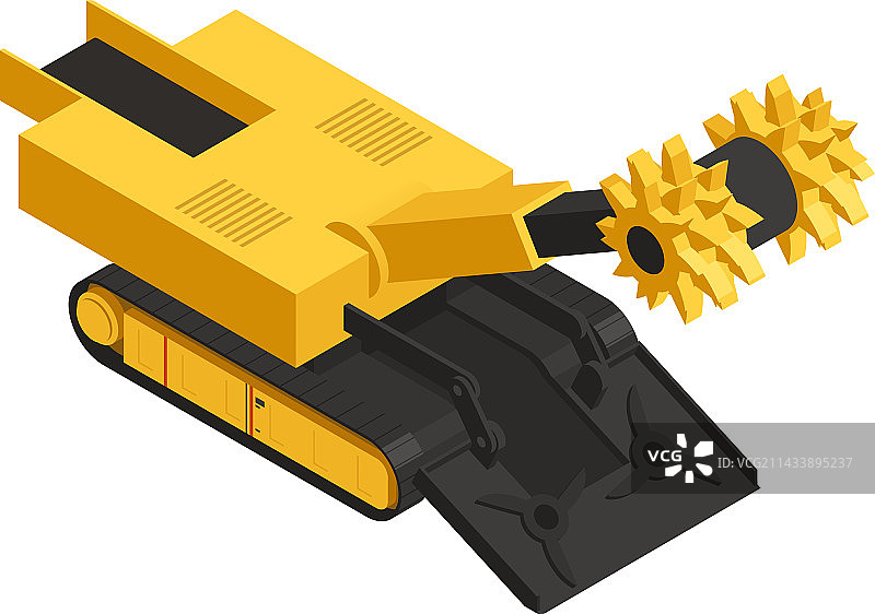 2.5D采矿车辆图片素材