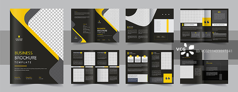 12页商务宣传册模板布局设计图片素材