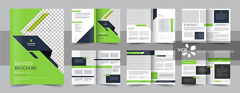 12页商务宣传册模板布局设计图片素材
