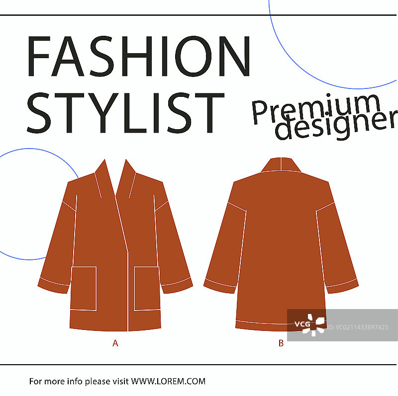 扁平风格时尚造型师模板图片素材