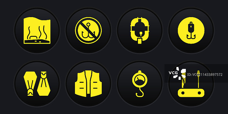 游泳钓鱼钩用橡胶脚蹼套装图片素材