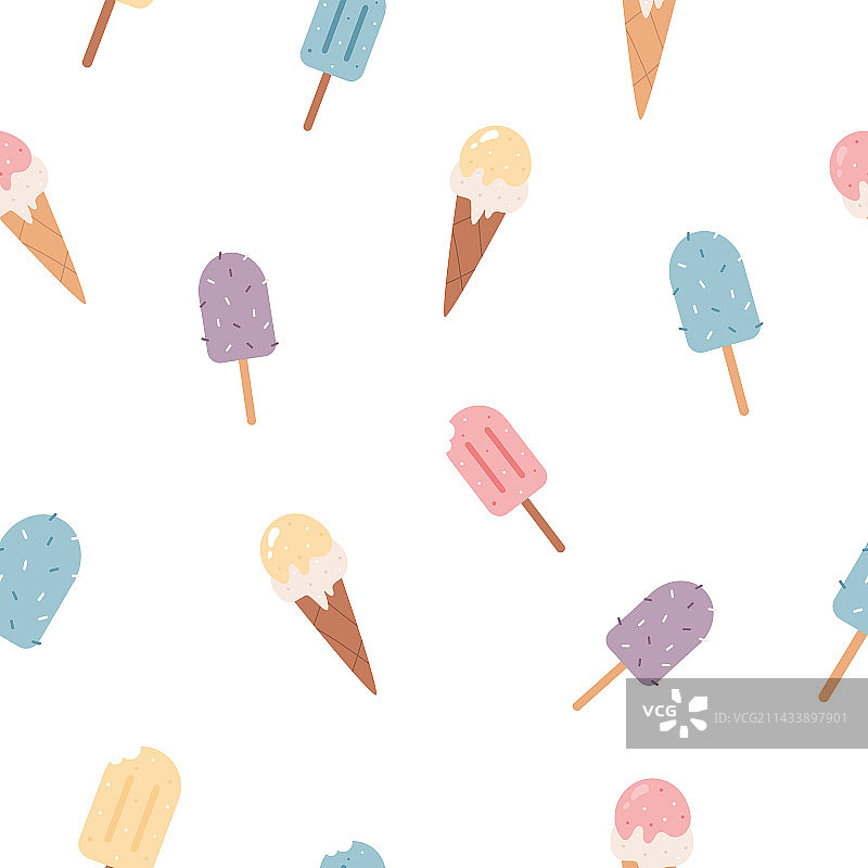 彩色冰淇淋手杖糖无缝图案图片素材