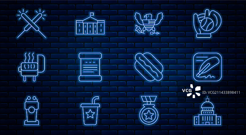 白宫和独立宣言图片素材