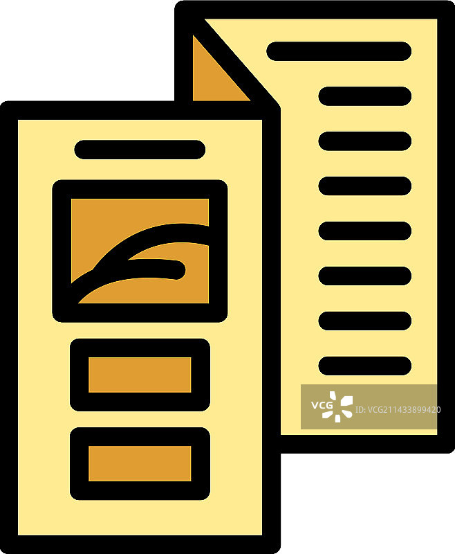 打印机宣传册扁平图标图片素材