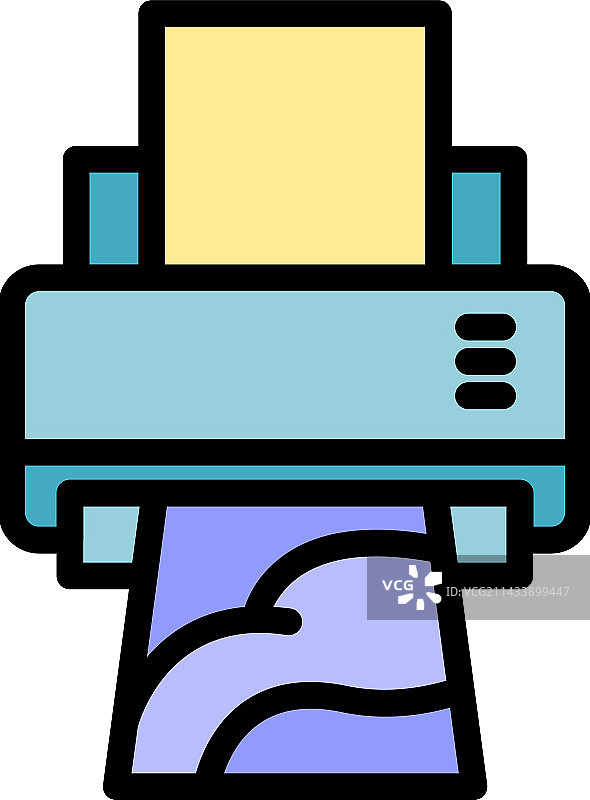 扁平印刷机图标图片素材