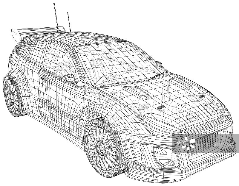 拉力赛和漂移赛车汽车越野赛运输图片素材
