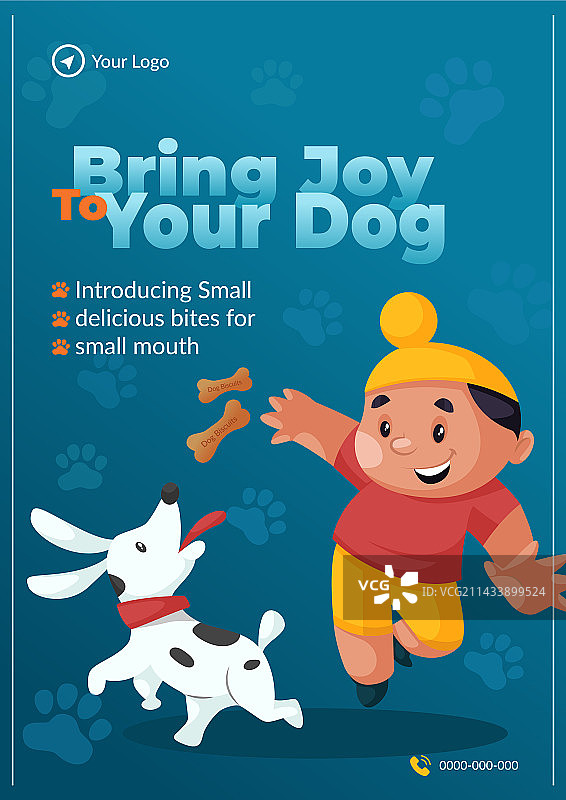 为您的爱犬带来欢乐宣传单设计图片素材