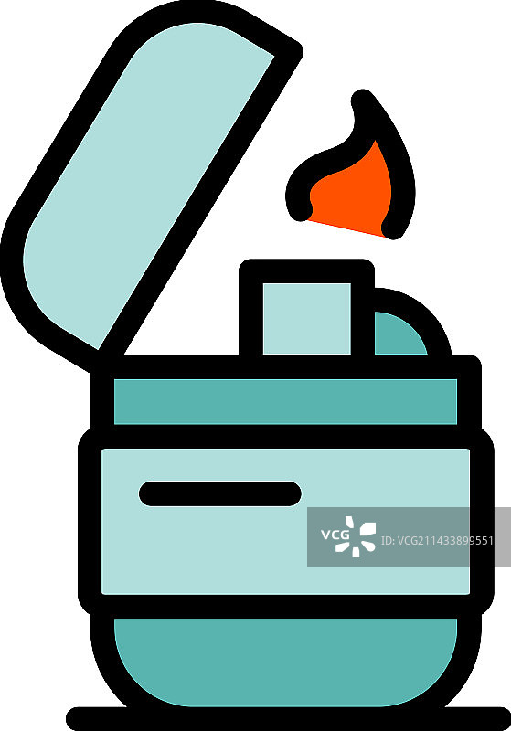 打火机火焰扁平图标图片素材