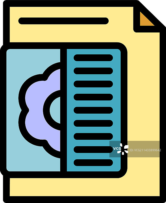 印刷页面图标（扁平风格）图片素材