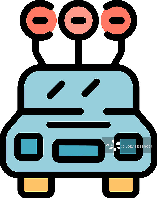 无障碍出租车图标（扁平风格）图片素材