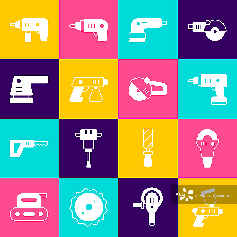 喷漆枪角磨机电动工具套装图片素材