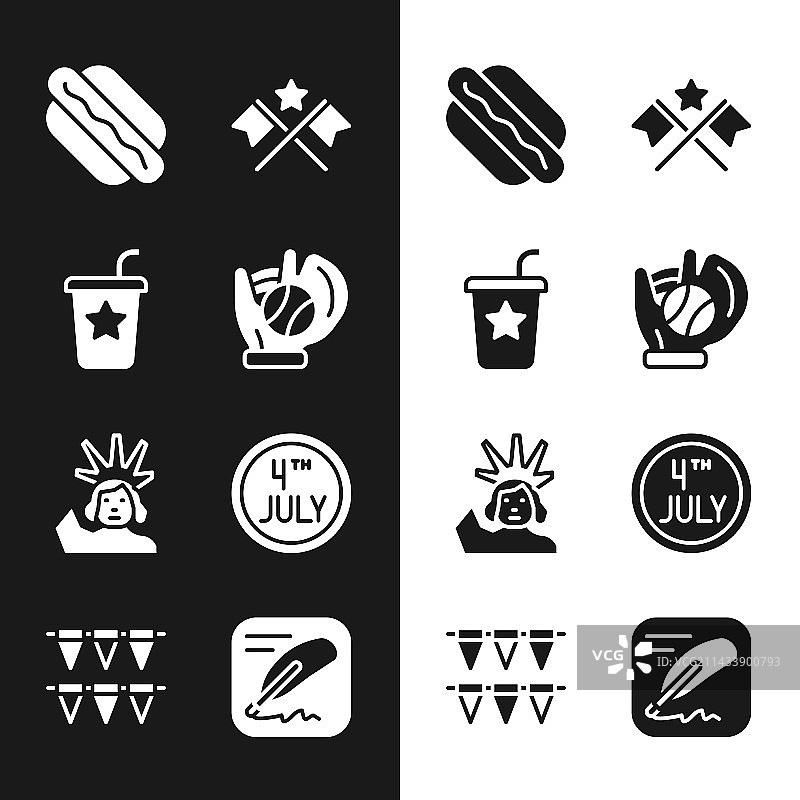 一组棒球手套，纸杯，玻璃杯，吸管图片素材