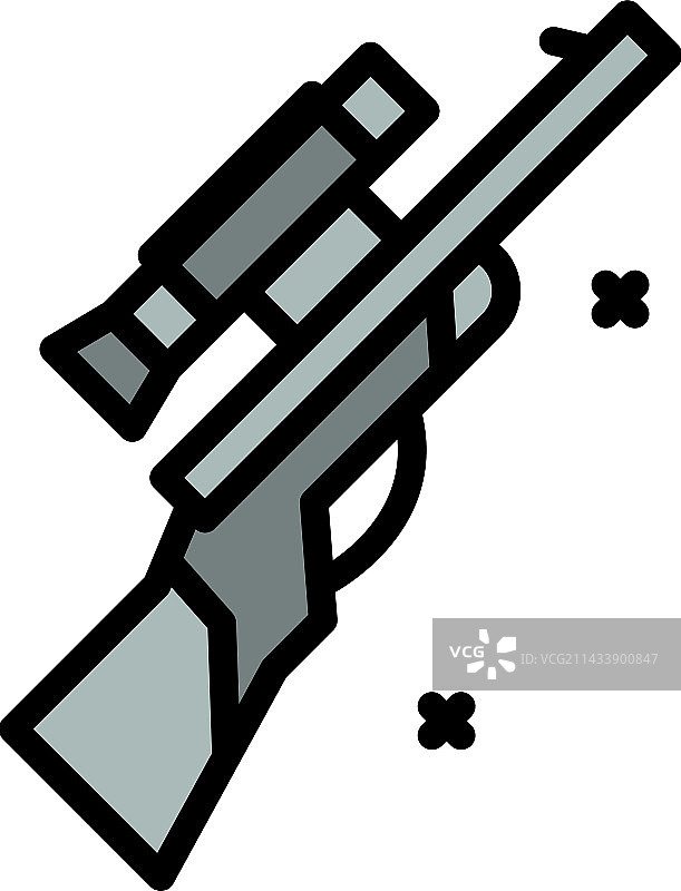 打猎枪支扁平风图标图片素材