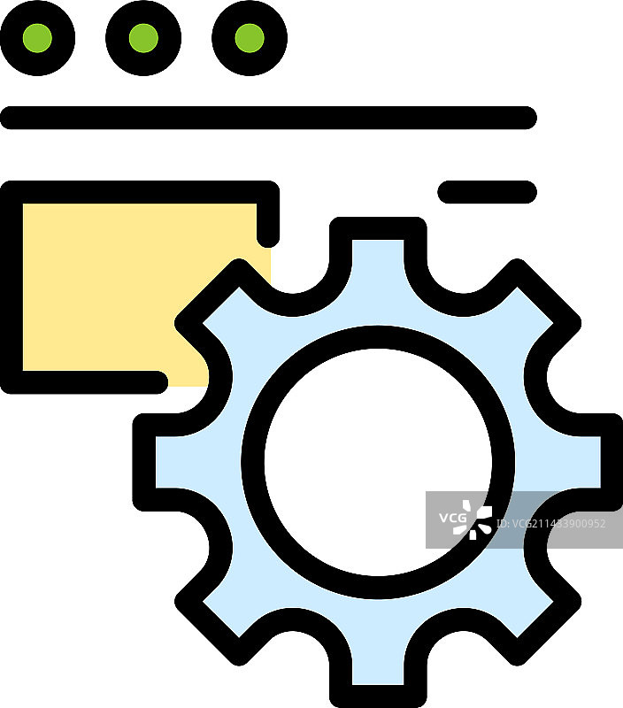 API齿轮图标（扁平风格）图片素材