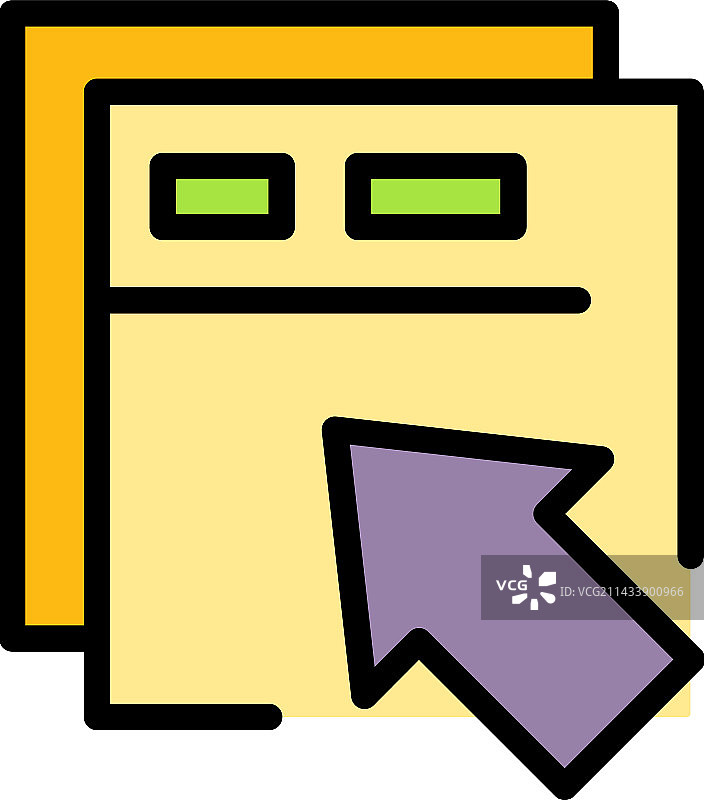 API光标图标（扁平风格）图片素材