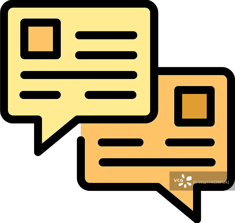 扁平风网络聊天图标图片素材