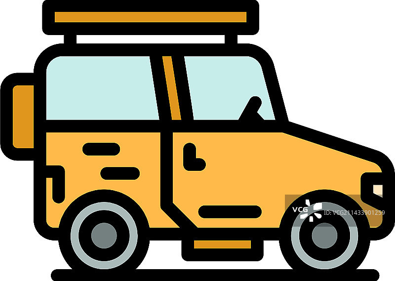 旅行车扁平图标图片素材