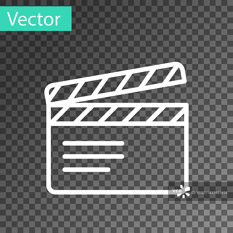 电影场记板线条图标图片素材