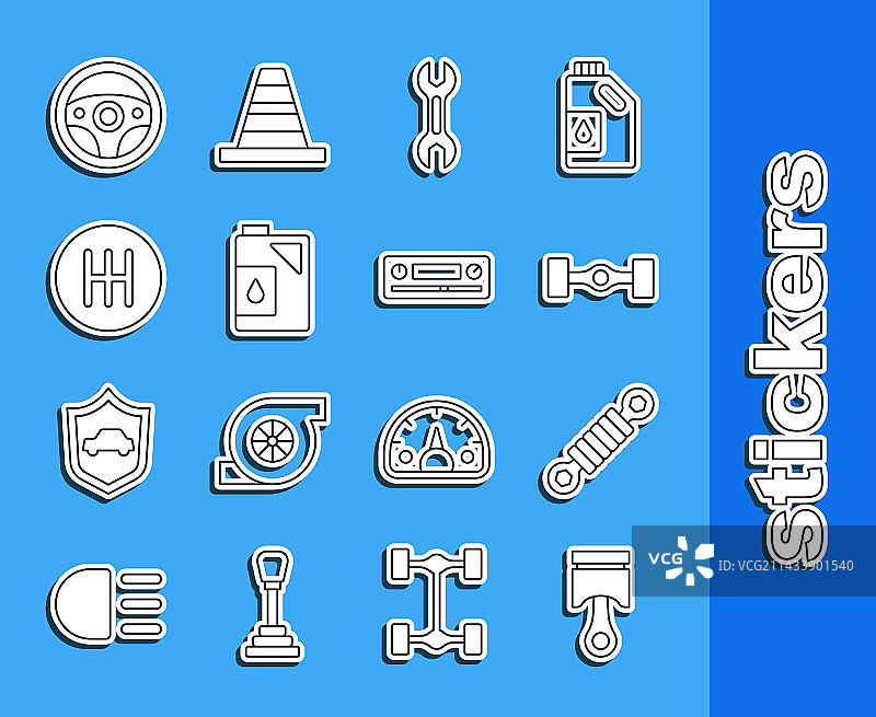 发动机活塞减震器底盘图标图片素材