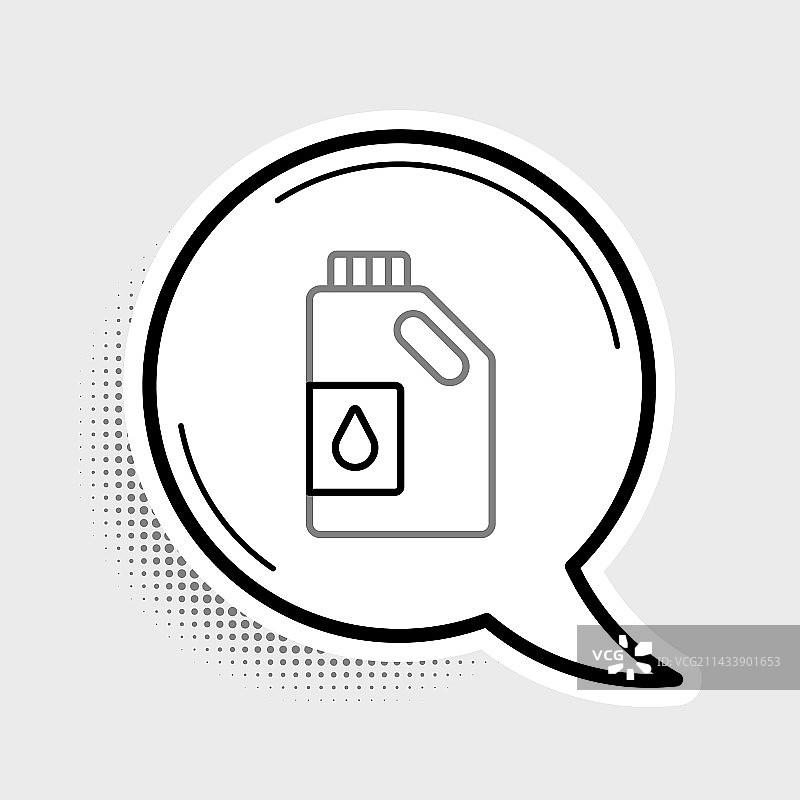 线路罐用于电机机油图标隔离图片素材