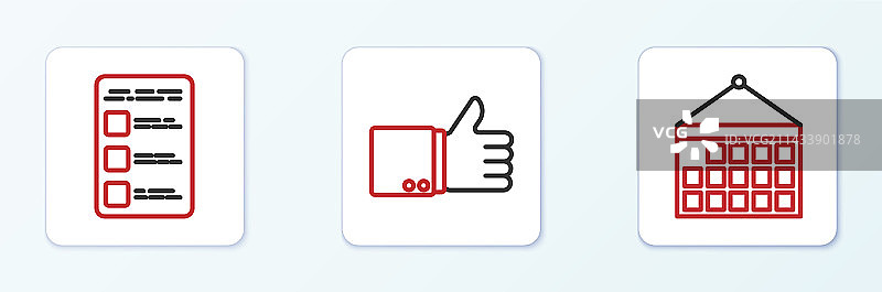 手机日历帐户创建线性图标图片素材