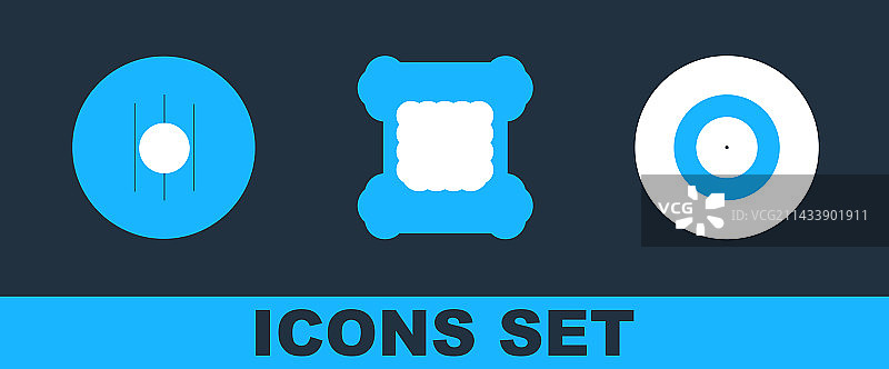 老式木轮盾牌法令线条组合图片素材