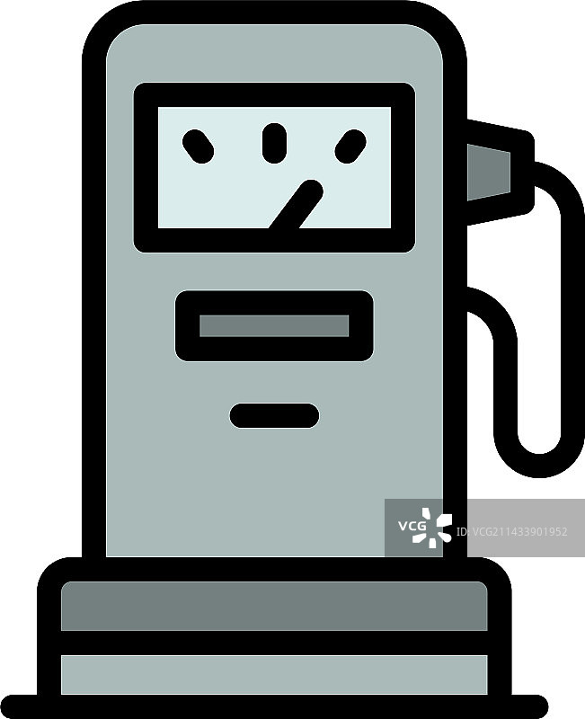 扁平煤油站图标图片素材