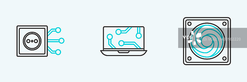 电脑散热器遥控器套装图片素材