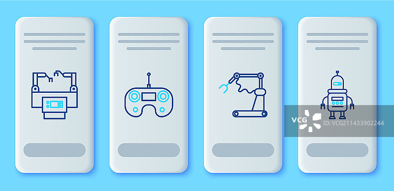 遥控器工业机器线条组合图片素材