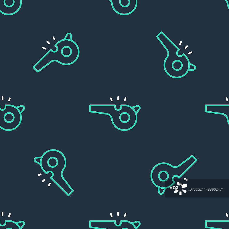 口哨线条图标无缝图案图片素材