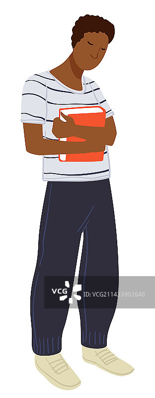 男人手拿书本学生图片素材