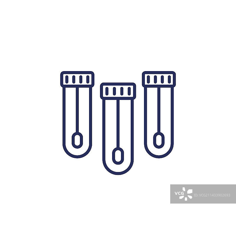 鼻拭子检测线条图标图片素材