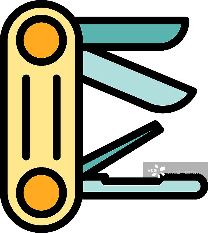 多功能刀图标扁平设计图片素材