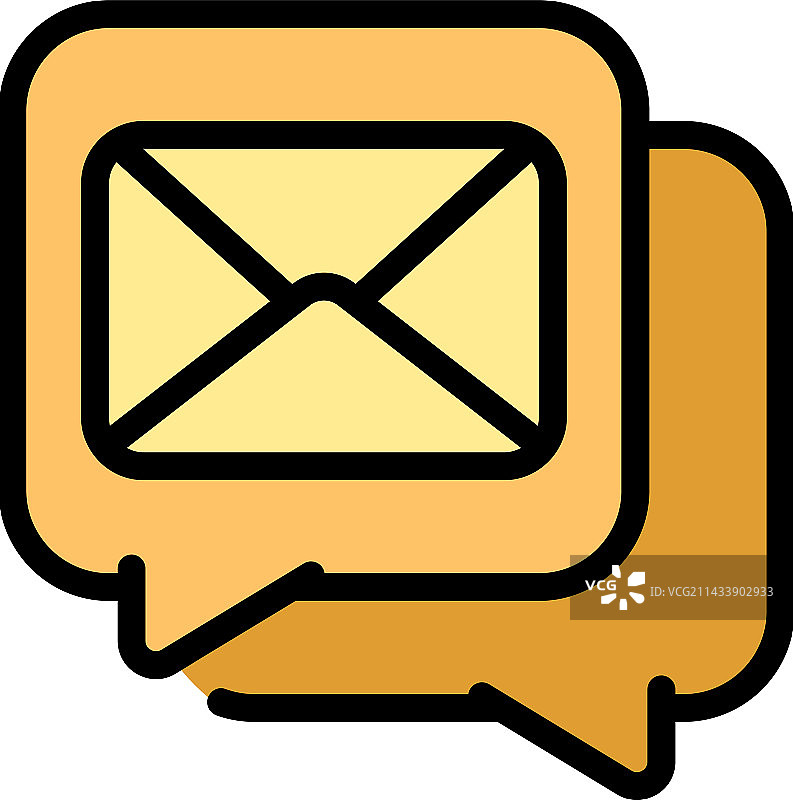 数字聊天扁平图标图片素材