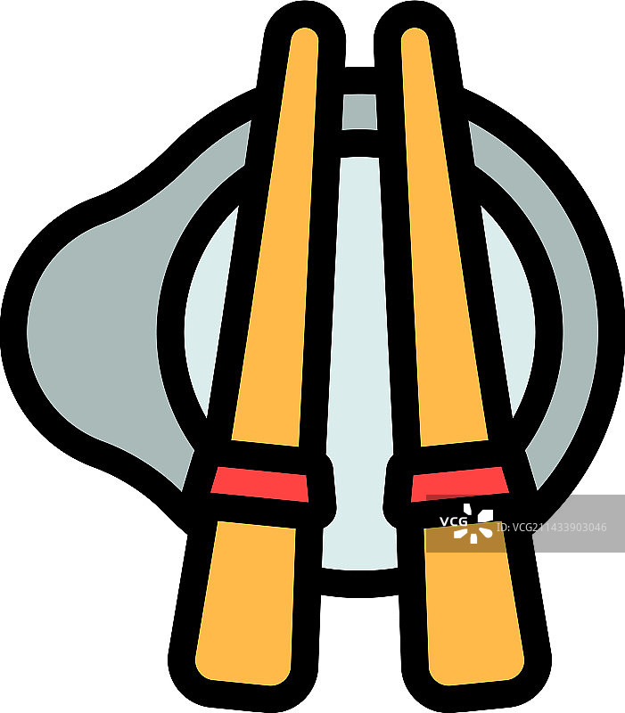 扁平筷子图标图片素材