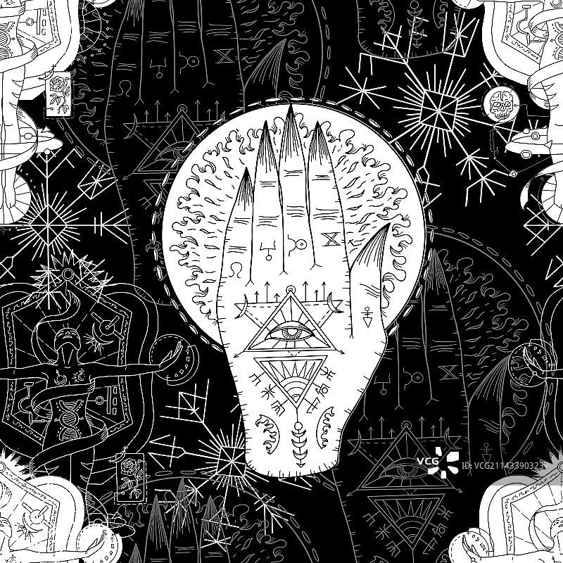 神秘符号无缝图案图片素材