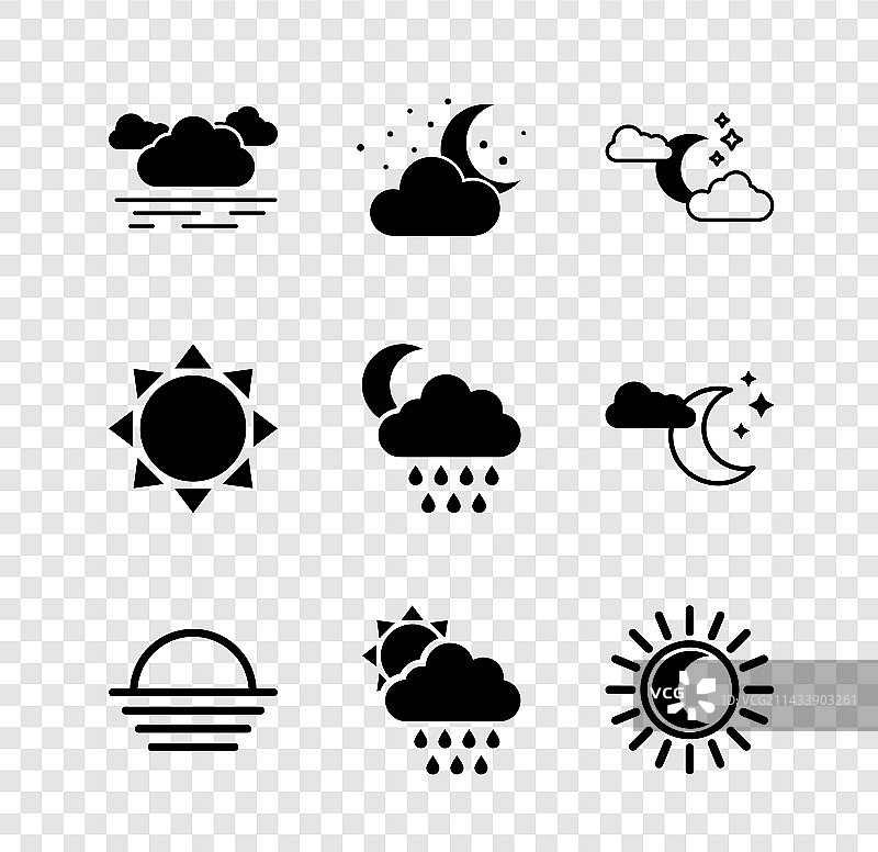 日落雨天太阳云朵合集图片素材