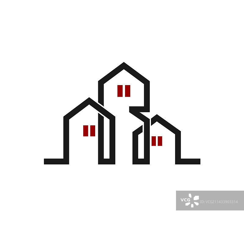 字母R房地产标志概念图片素材