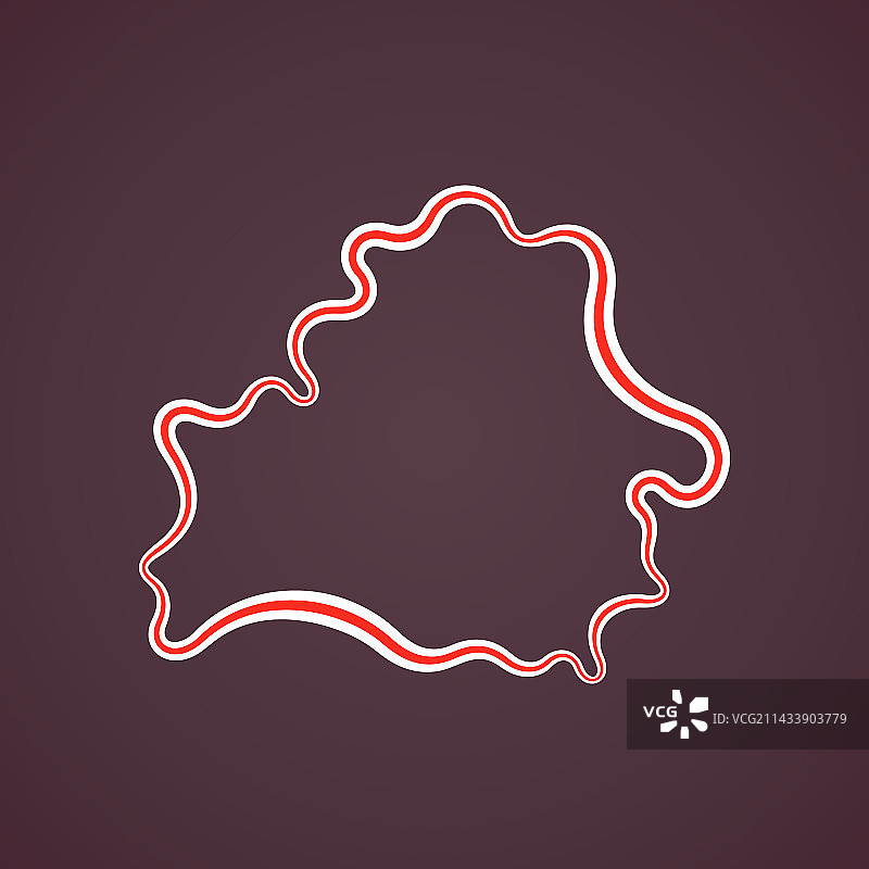 白俄罗斯轮廓地图图片素材