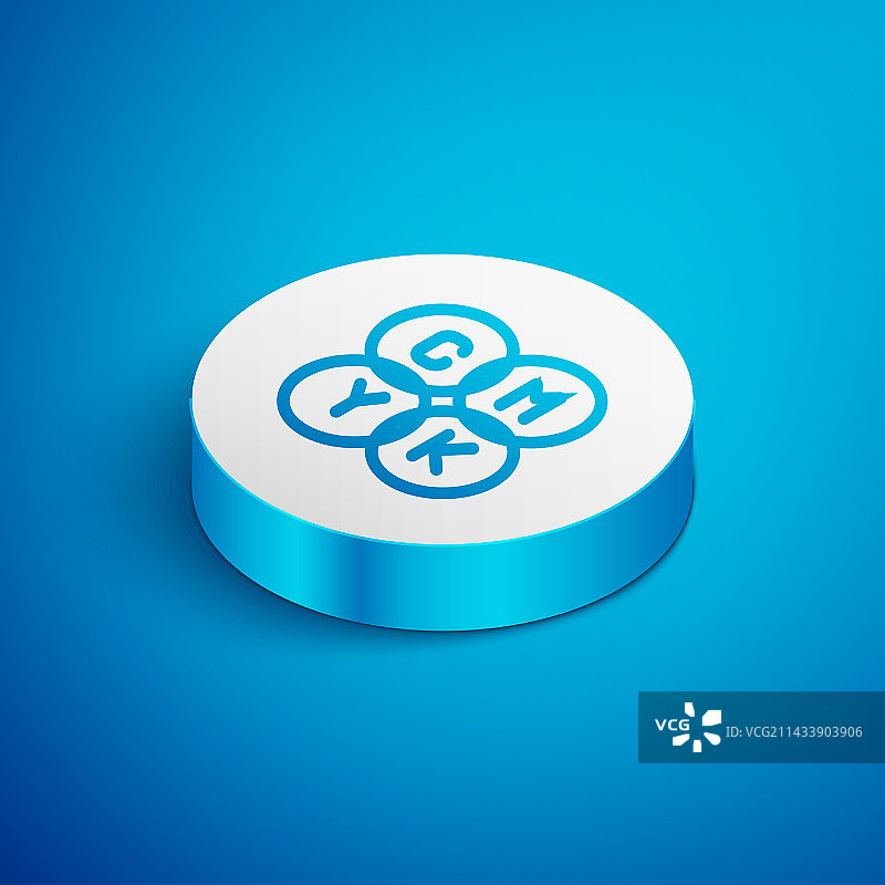 2.5D线条CMYK混色图标图片素材