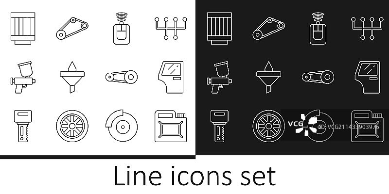 机油罐车门钥匙套装图片素材